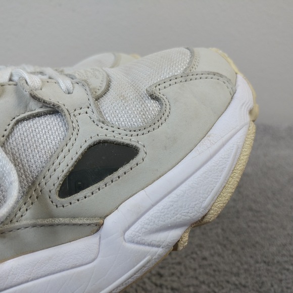 Adidas Falcon Womens Size 6 Running Shoes Low Top White Cream Sneakers B28128 - Picture 6 of 11